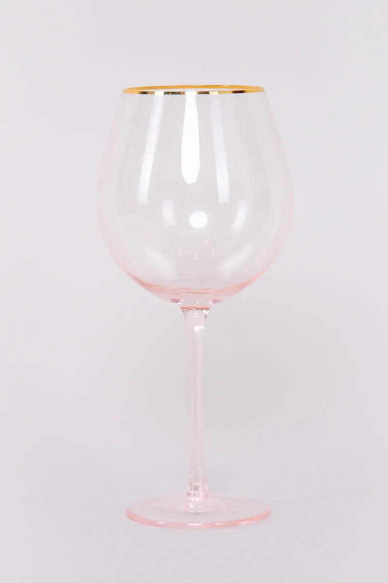 Pretty In Pink Wine Glass