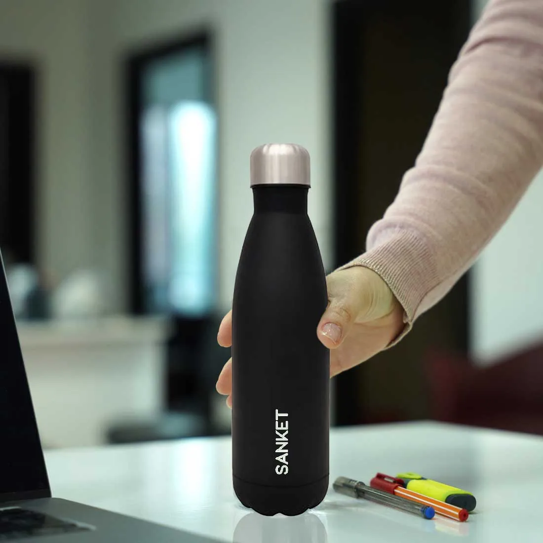 Printed Bottles of Water with Name - Personalized Insulated Water Bottles 500ml