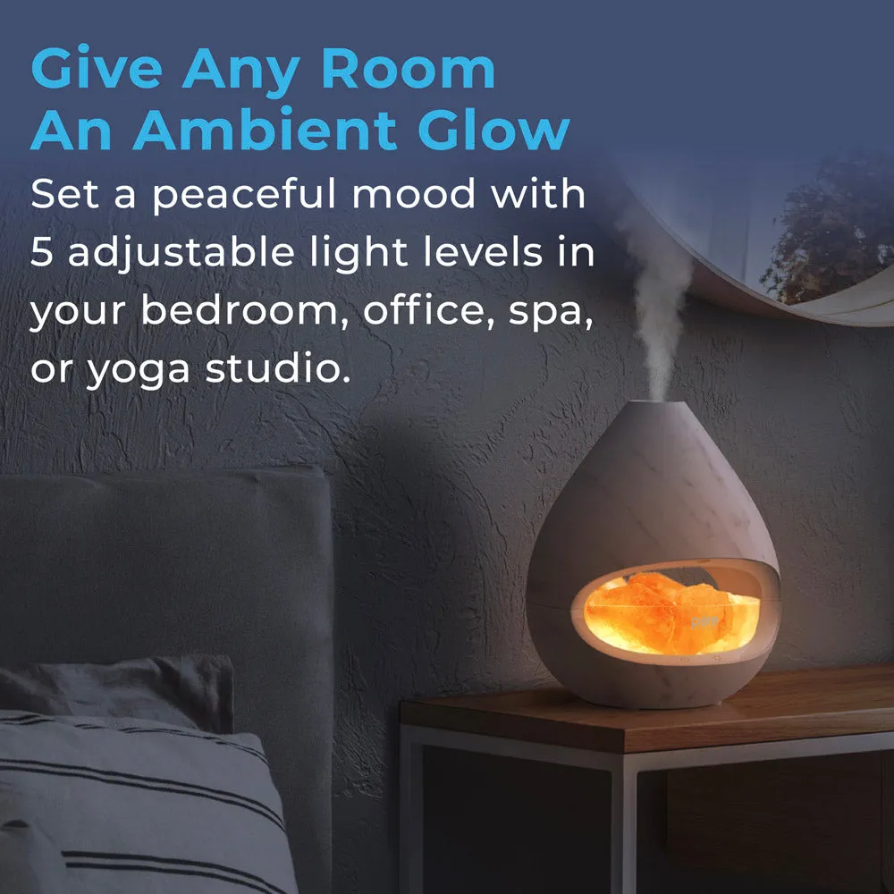 PureGlow™ Crystal Himalayan Salt Rock Lamp & Essential Oil Diffuser