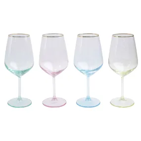 Rainbow Assorted Wine Glasses (Set of 4)