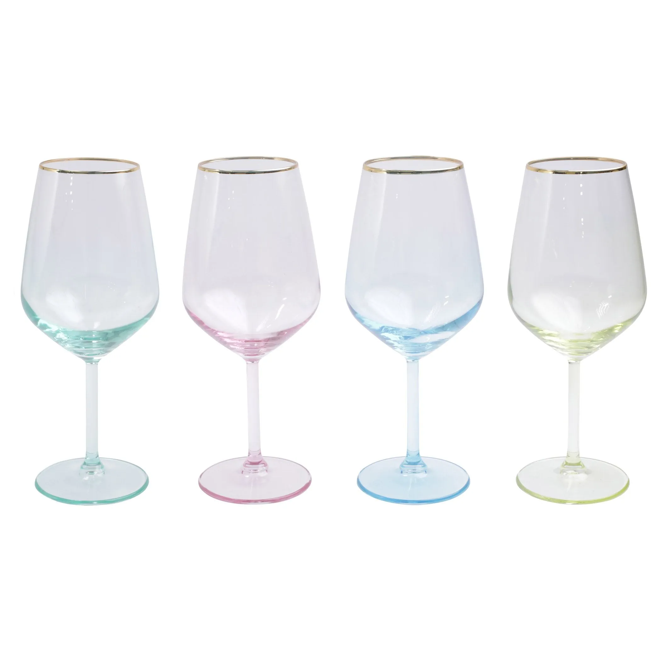 Rainbow Assorted Wine Glasses (Set of 4)