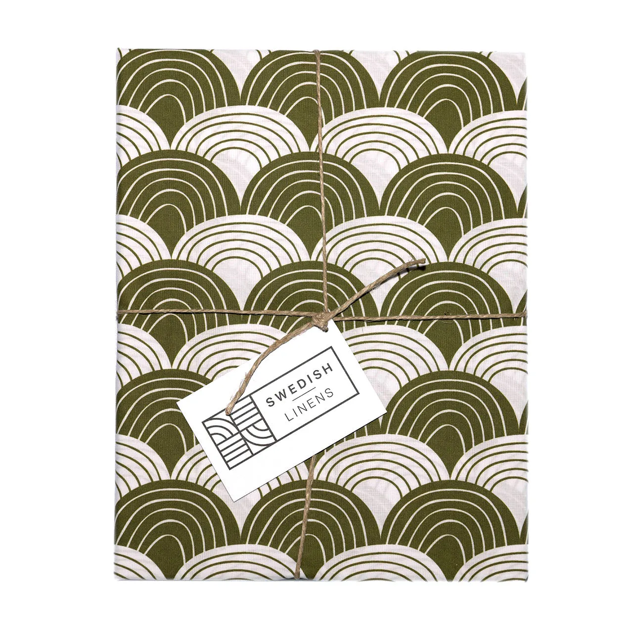 RAINBOWS | Olive green | Pillowcase | 40x80cm / 15.7x31.5"