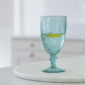 Recycled Bubble Wine Glass Aqua Marine