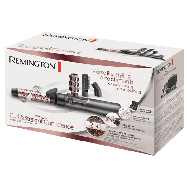 Remington - Curl & Straight Confidence Rotating Hot Air Styler AS8606