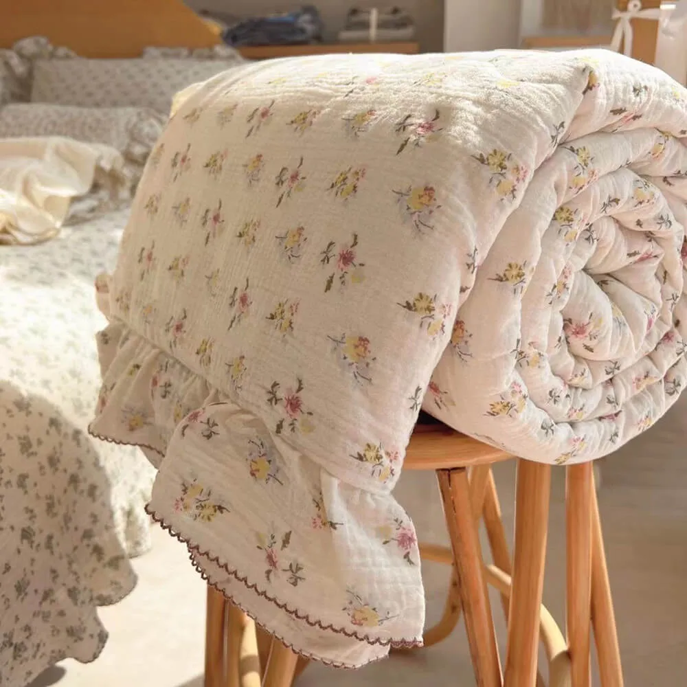 Reversible Cotton Quilt Set