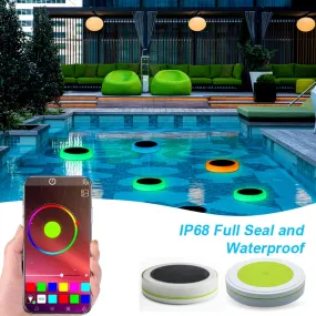 RGBW Color APP Remote Solar Floating Light Led Swimming Pool Outdoor Lights Waterproof Ip68  Changing Water Drift Lamp