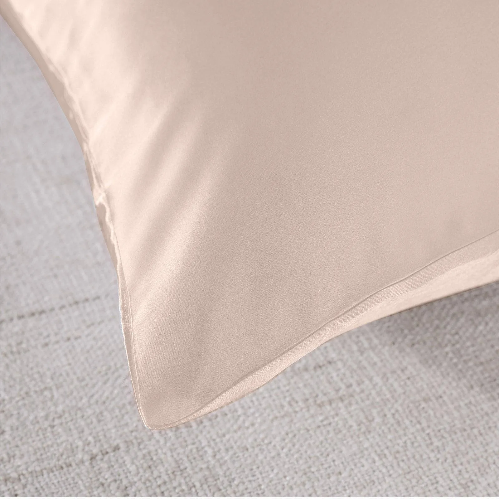 Royal Comfort Mulberry Soft Silk Hypoallergenic Pillowcase Twin Pack 51 x 76cm - Champagne Pink