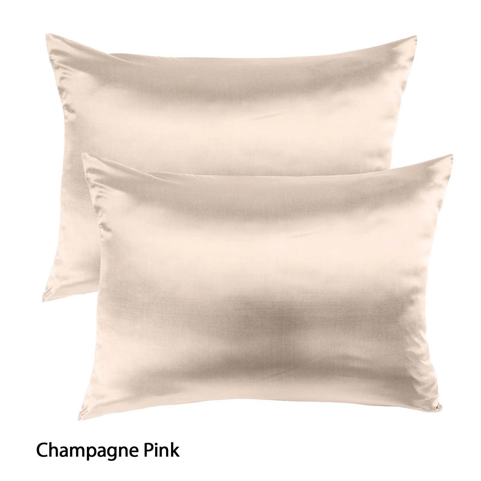 Royal Comfort Mulberry Soft Silk Hypoallergenic Pillowcase Twin Pack 51 x 76cm - Champagne Pink