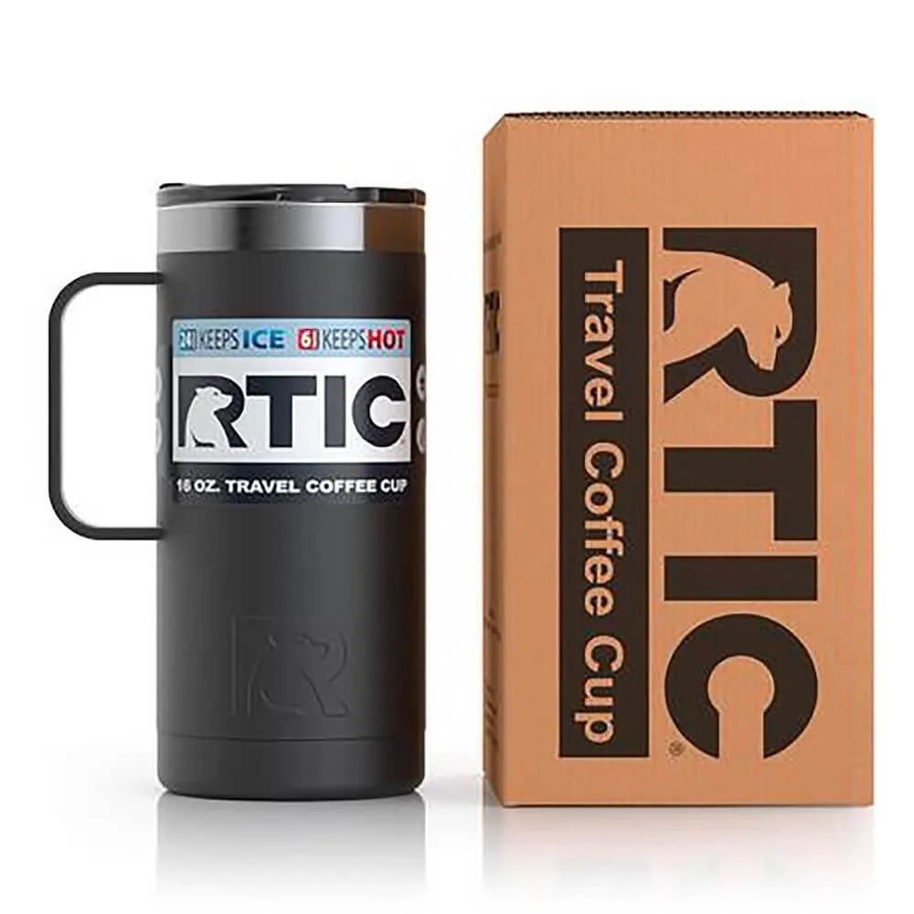 RTIC 16OZ TRAVEL COFFEE CUP RTIC-TRAVELSS Black