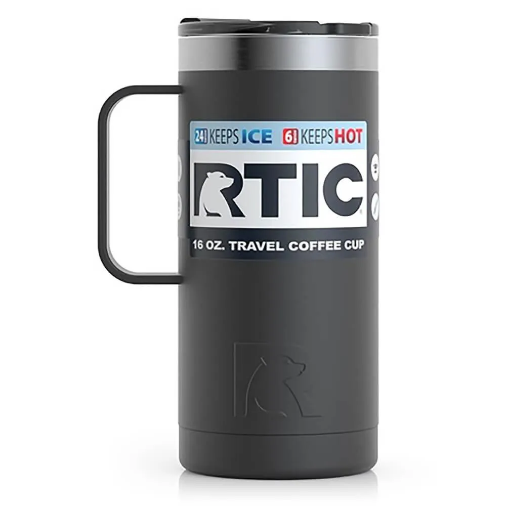 RTIC 16OZ TRAVEL COFFEE CUP RTIC-TRAVELSS Black