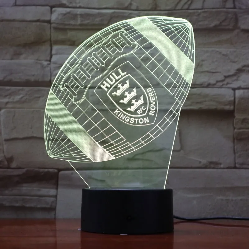 Rugby hull rfc 3D lamp 1/3/7/16 colors available