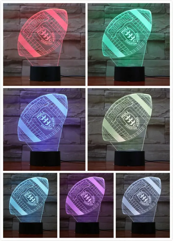 Rugby hull rfc 3D lamp 1/3/7/16 colors available