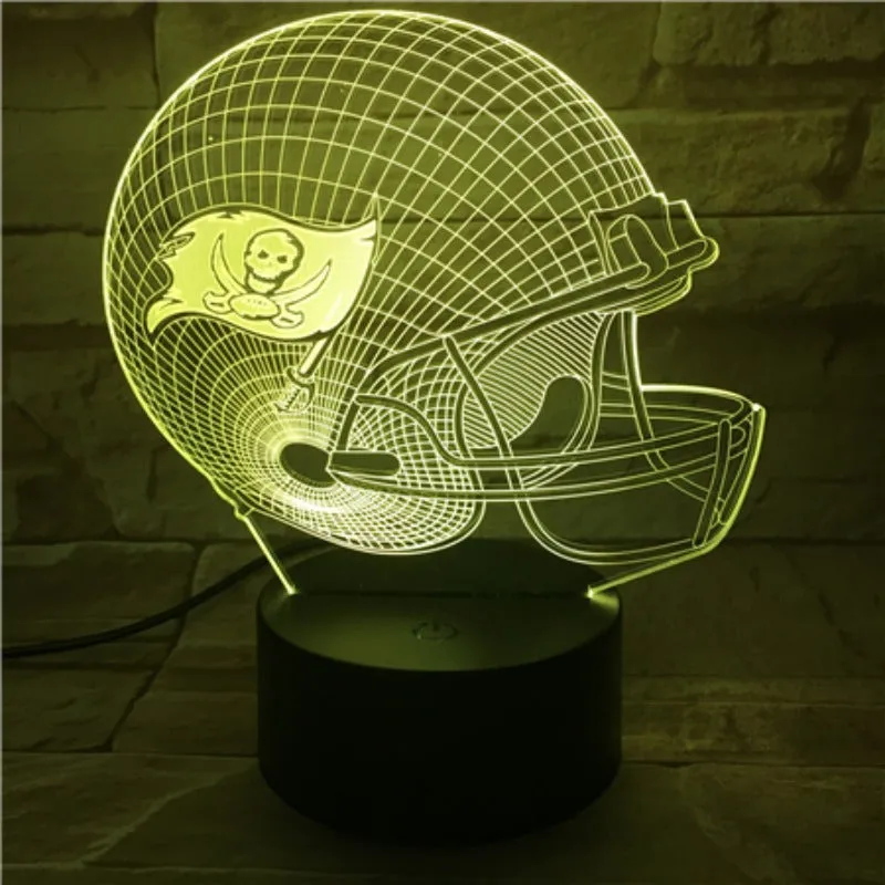 Rugby NFL Tampa Bay Buccaneers 3D lamp 1/3/7/16 colors available