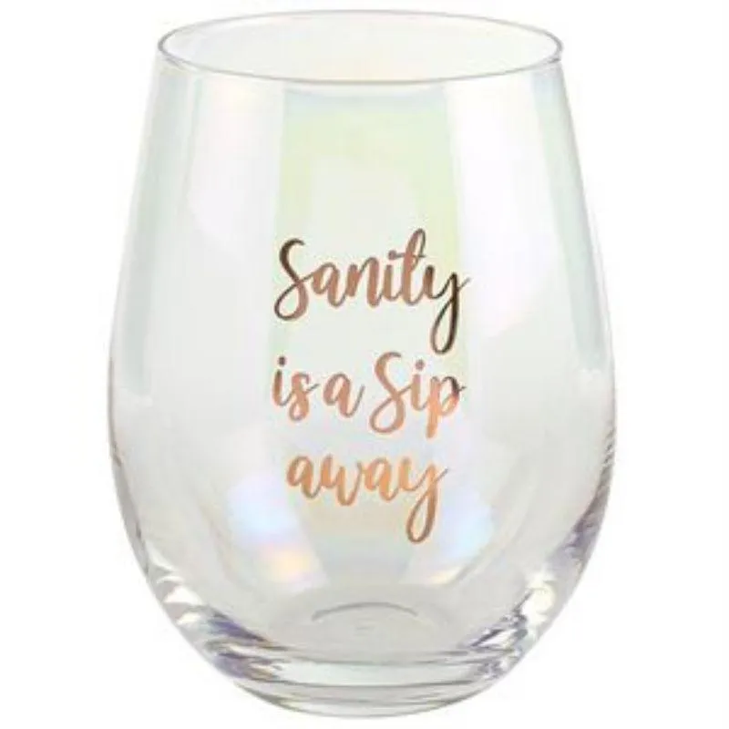 Sanity Is A Sip Away Stemless Wine Glass - 600ml