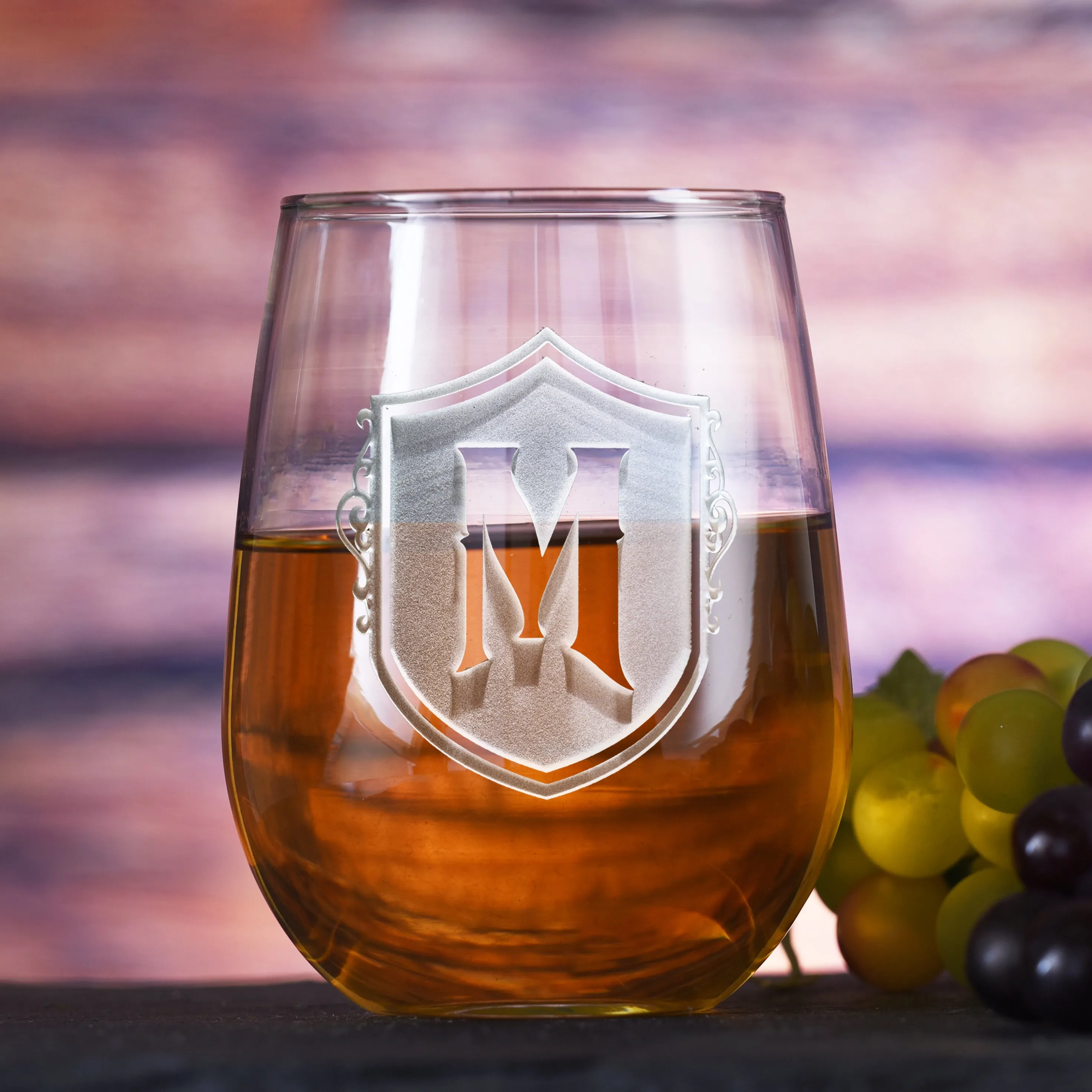 Shield Stemless Wine Glass