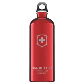 Sigg Water Bottle - Swiss Emblem - Red - Case Of 6 - 1 Liter