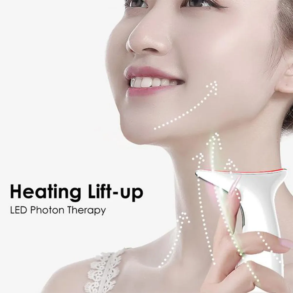 Skin Rejuvenation EMS LED Photon Therapy Neck Massager- USB Charging