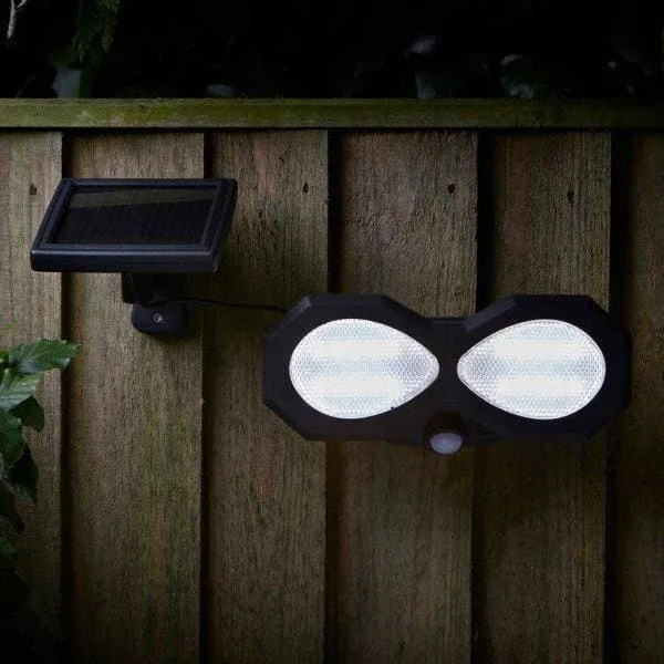 Smart Solar PIR Twin Head Solar Security Light