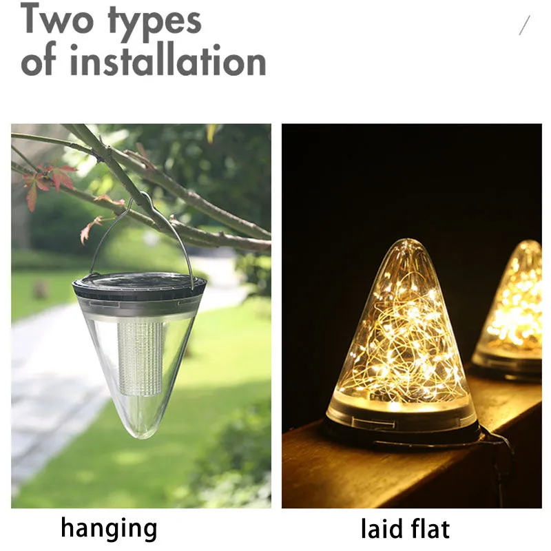 Solar Hanging Light Outdoor waterproof Led Decorative Light Landscape Decor for Table Garden Yard