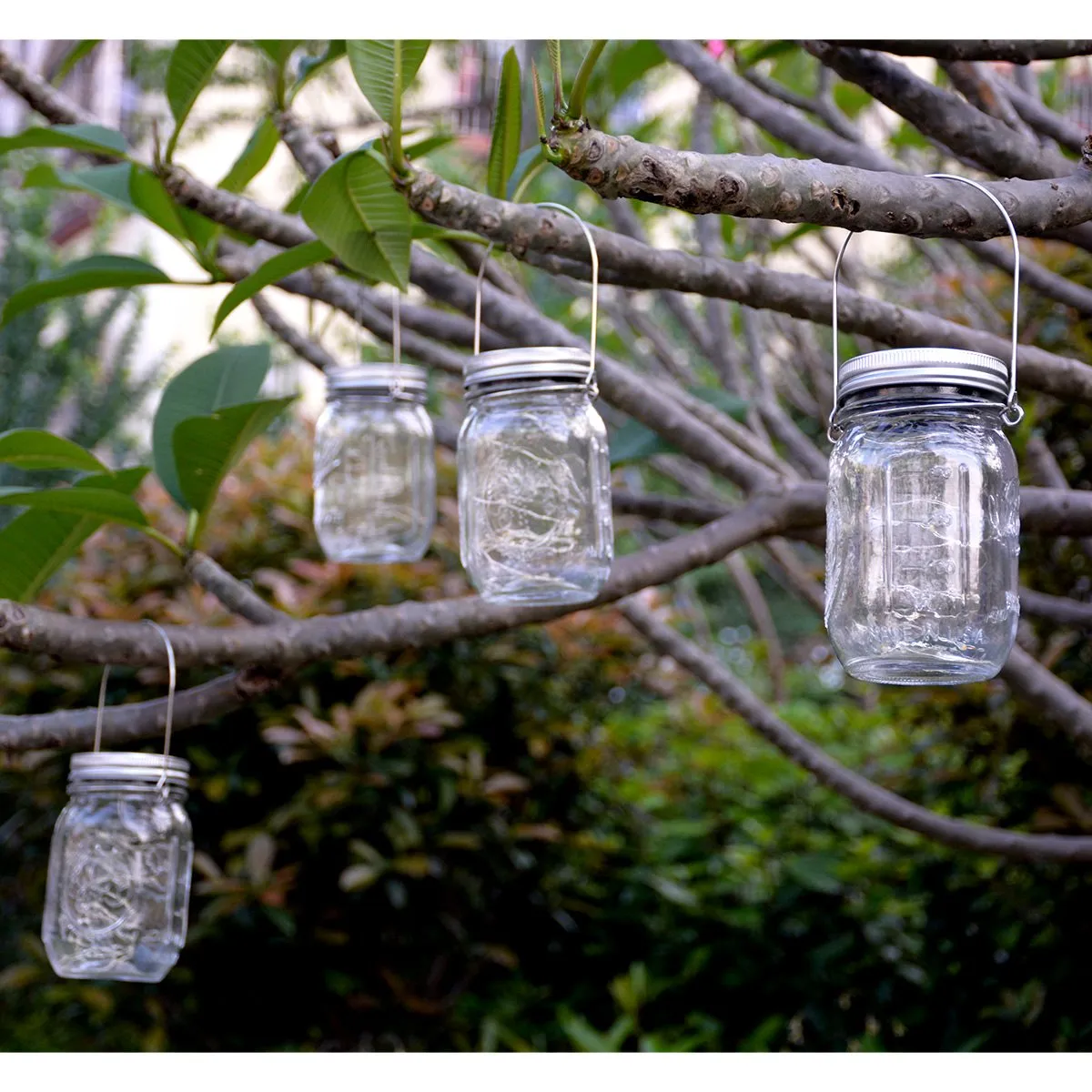 Solar Mason Jar LED Seed Light Warm White