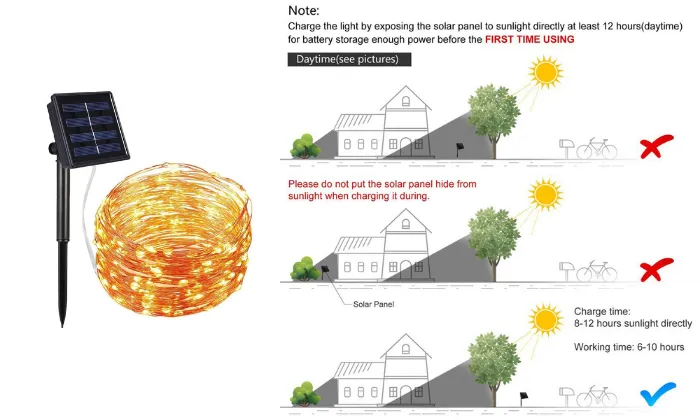 Solar Power Copper Wire Decorative String Lights