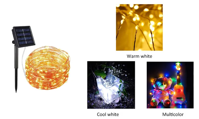 Solar Power Copper Wire Decorative String Lights