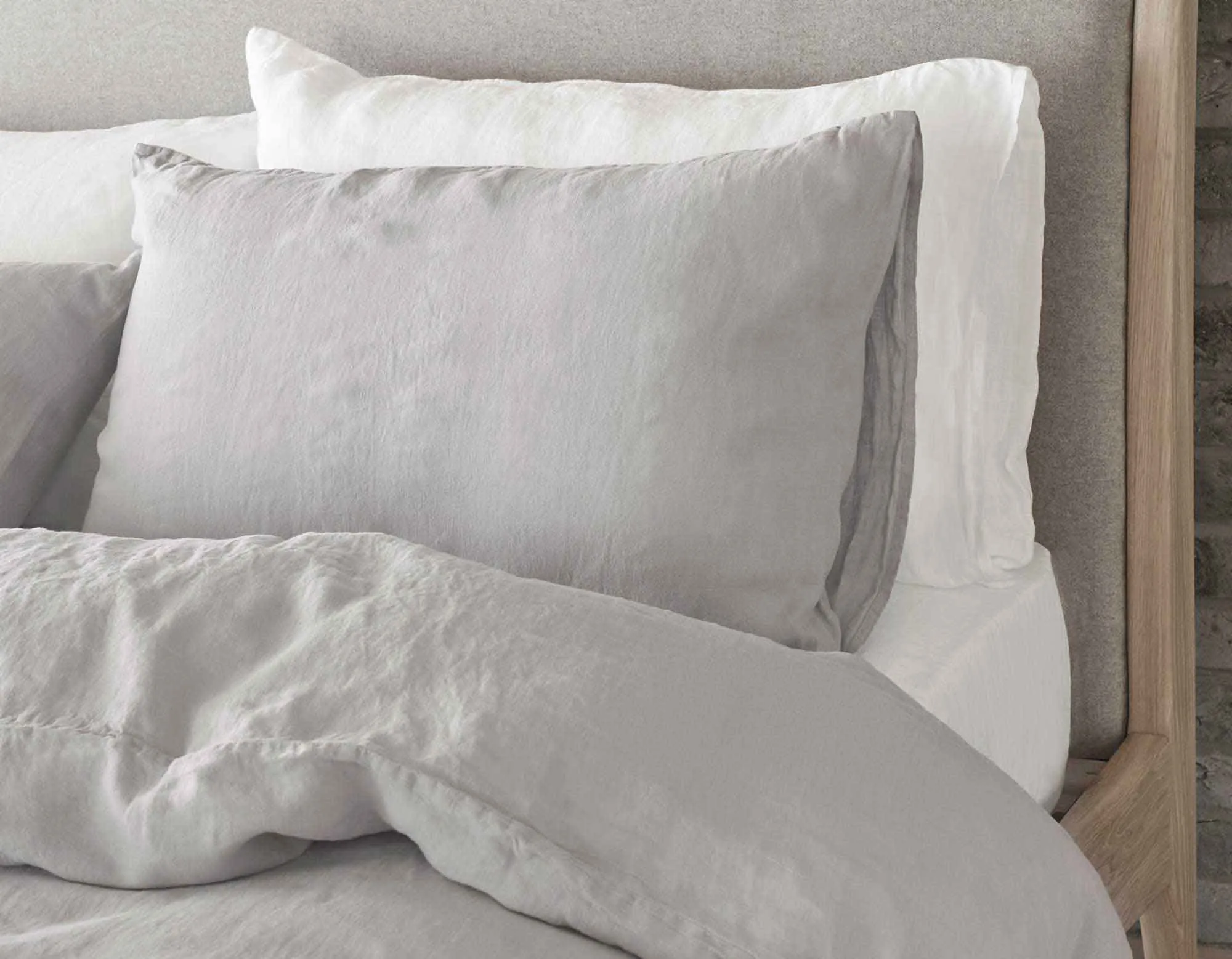 Standard Linen Pillowcase Pair - Calm Grey