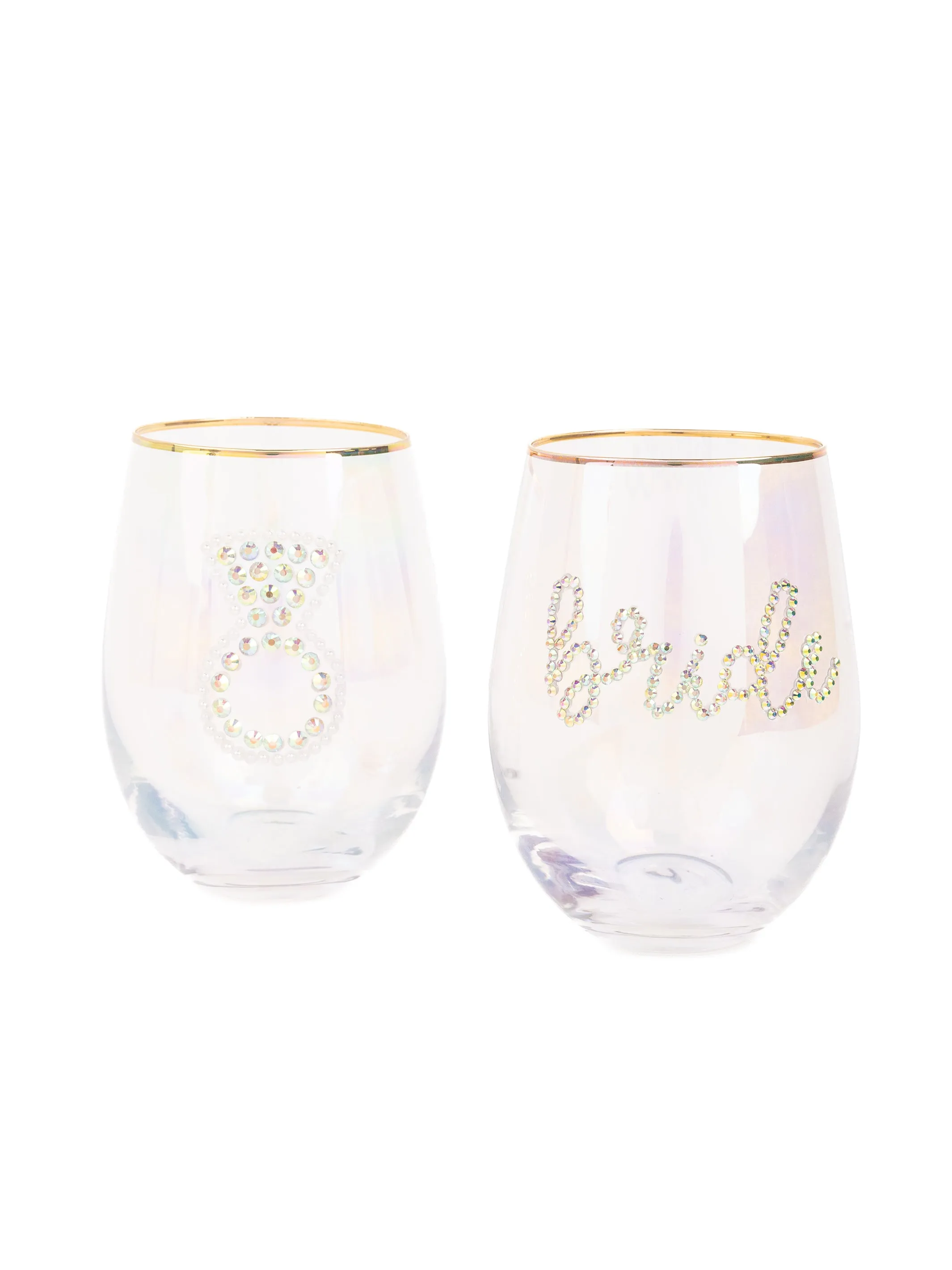 Stemless Wine Glass | Rhinestone Bride