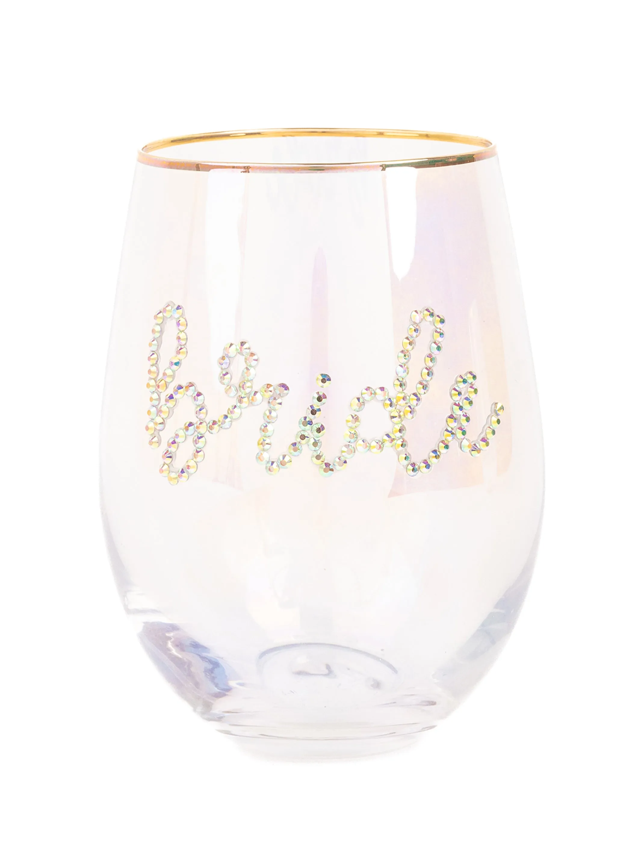 Stemless Wine Glass | Rhinestone Bride