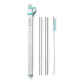 SWIG Double Stainless Steel Reusable Straw Set