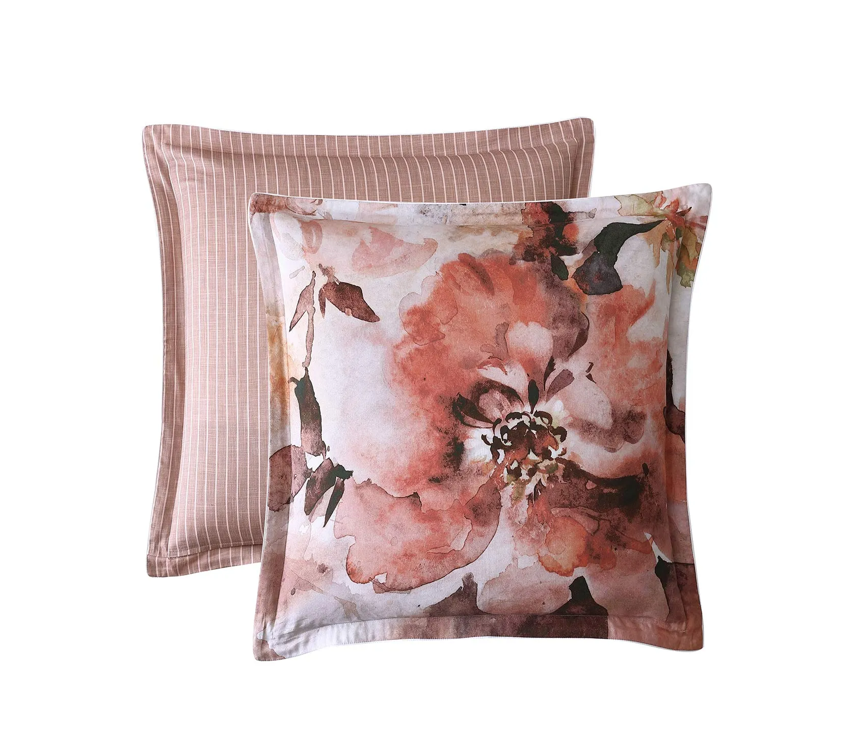 Tessa Peach European Pillowcase by Private Collection