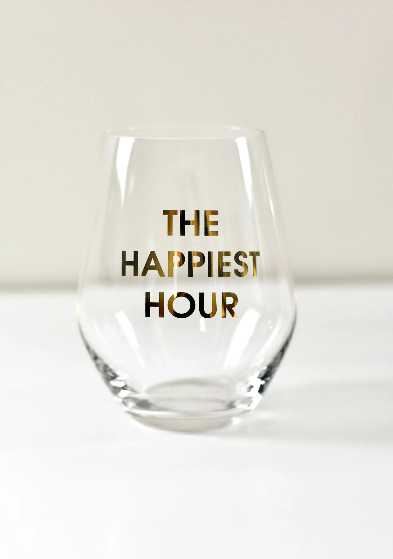 The Happiest Hour Wine Glass