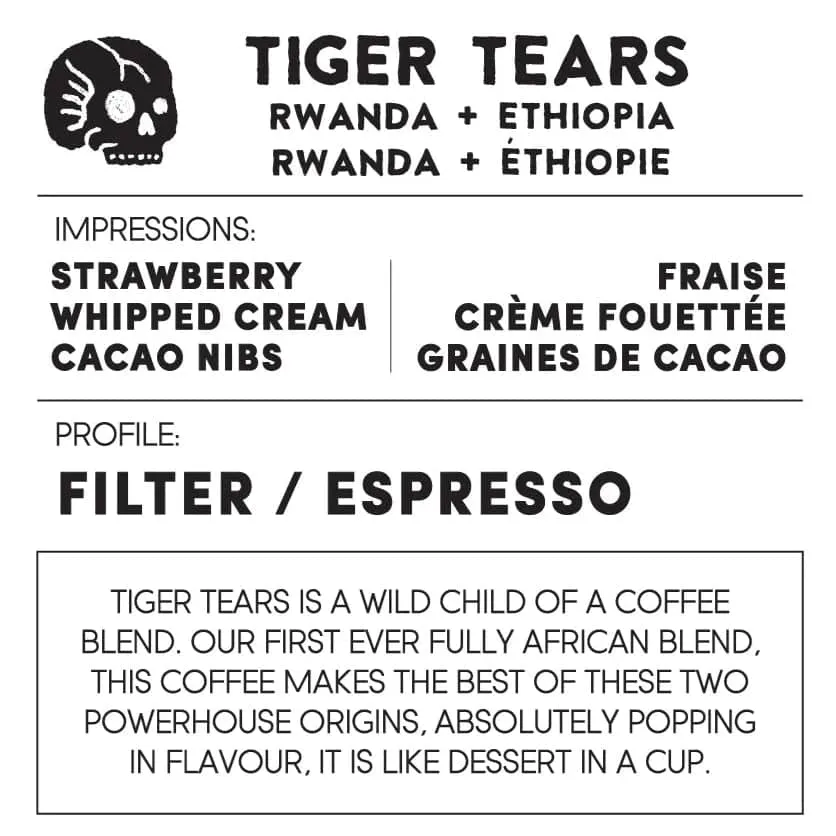 TIGER TEARS - RWANDA/ETHIOPIA - 300g bags