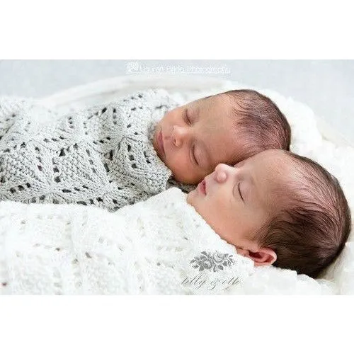 Tilly and Otto - Heirloom Blanket in Peonie {Grey}