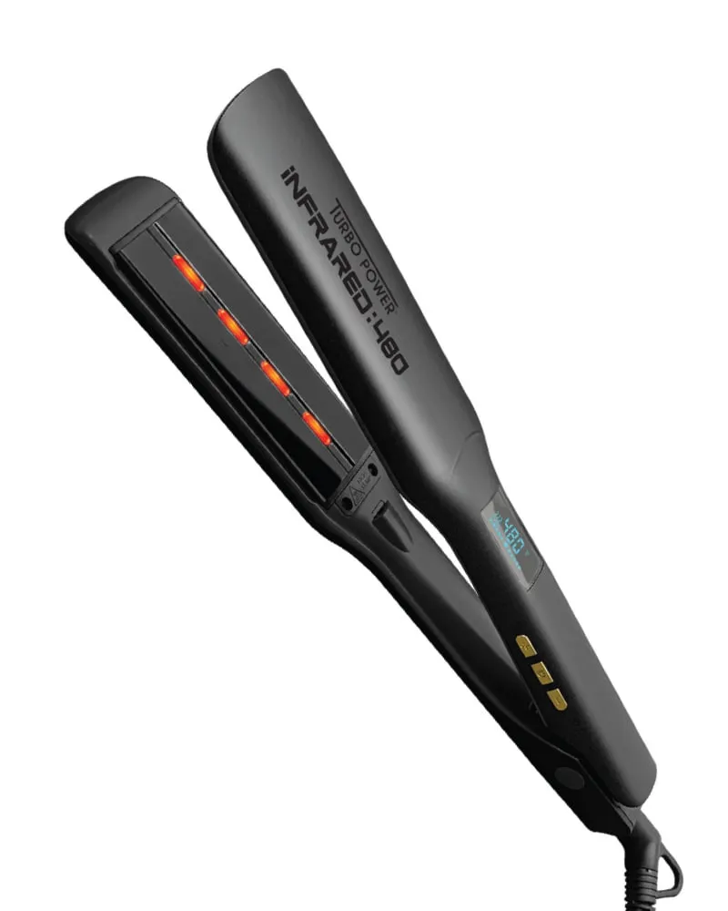 Turbo Power Infrared 480 Black Titanium Flat Iron 1.5"