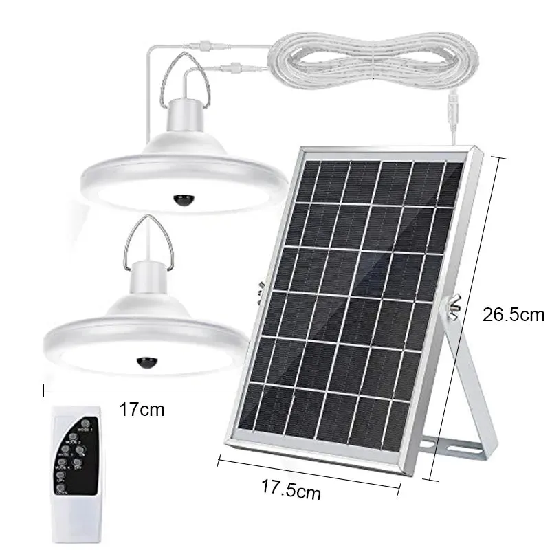 Upgraded 8800mAh Solar Outdoor Light Double Head 112 LED Motion Sensor Waterproof Solar Shed Light For Courtyard Garden Garage