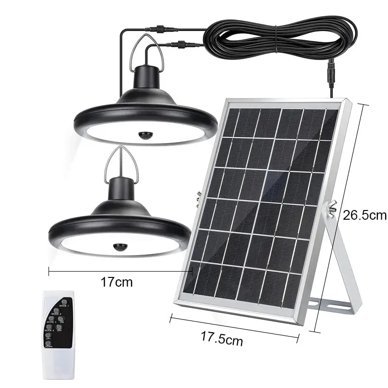 Upgraded 8800mAh Solar Outdoor Light Double Head 112 LED Motion Sensor Waterproof Solar Shed Light For Courtyard Garden Garage