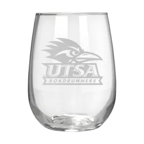 UTSA Roadrunners 17 oz. Stemless Wine Glass