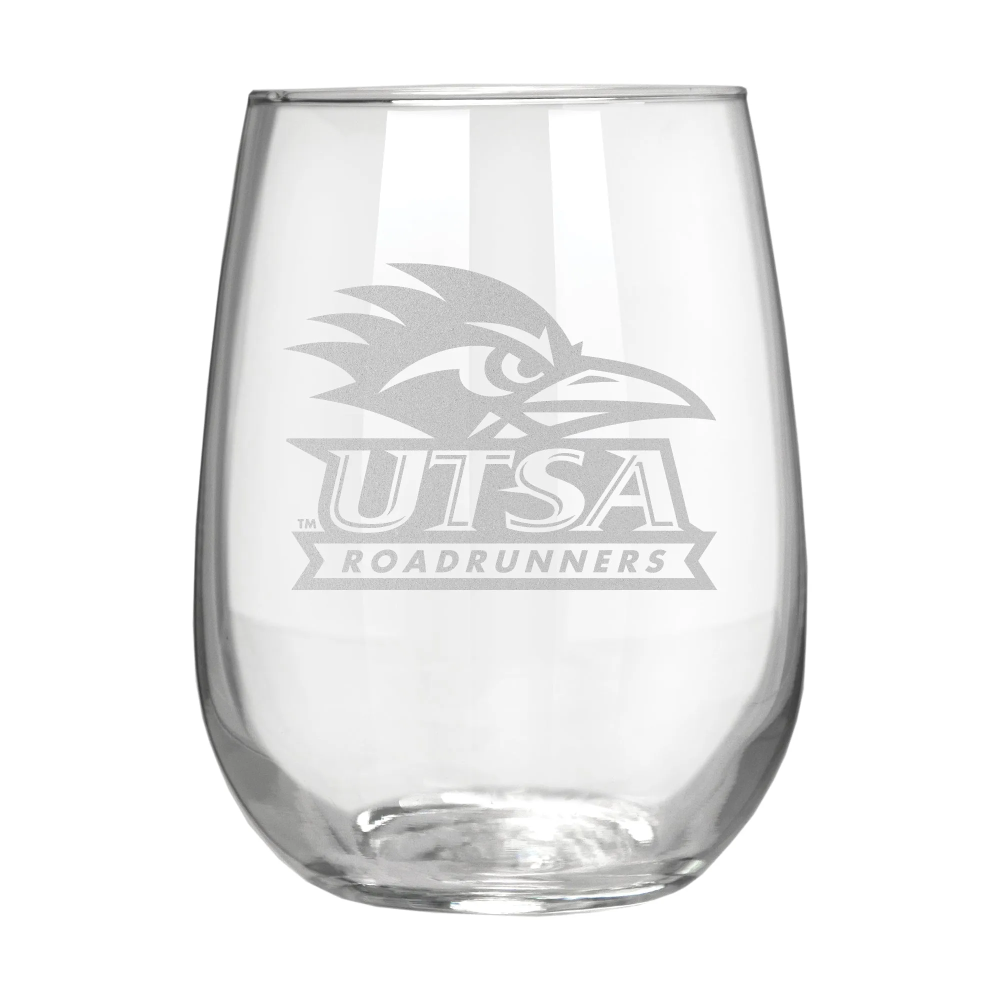 UTSA Roadrunners 17 oz. Stemless Wine Glass