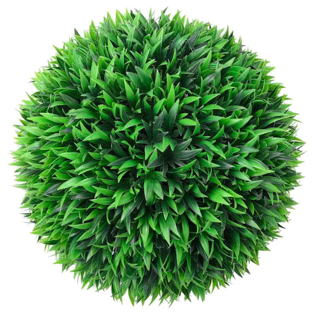 vidaXL Artificial Boxwood Balls with LED Lights 2 pcs Green 38 cm