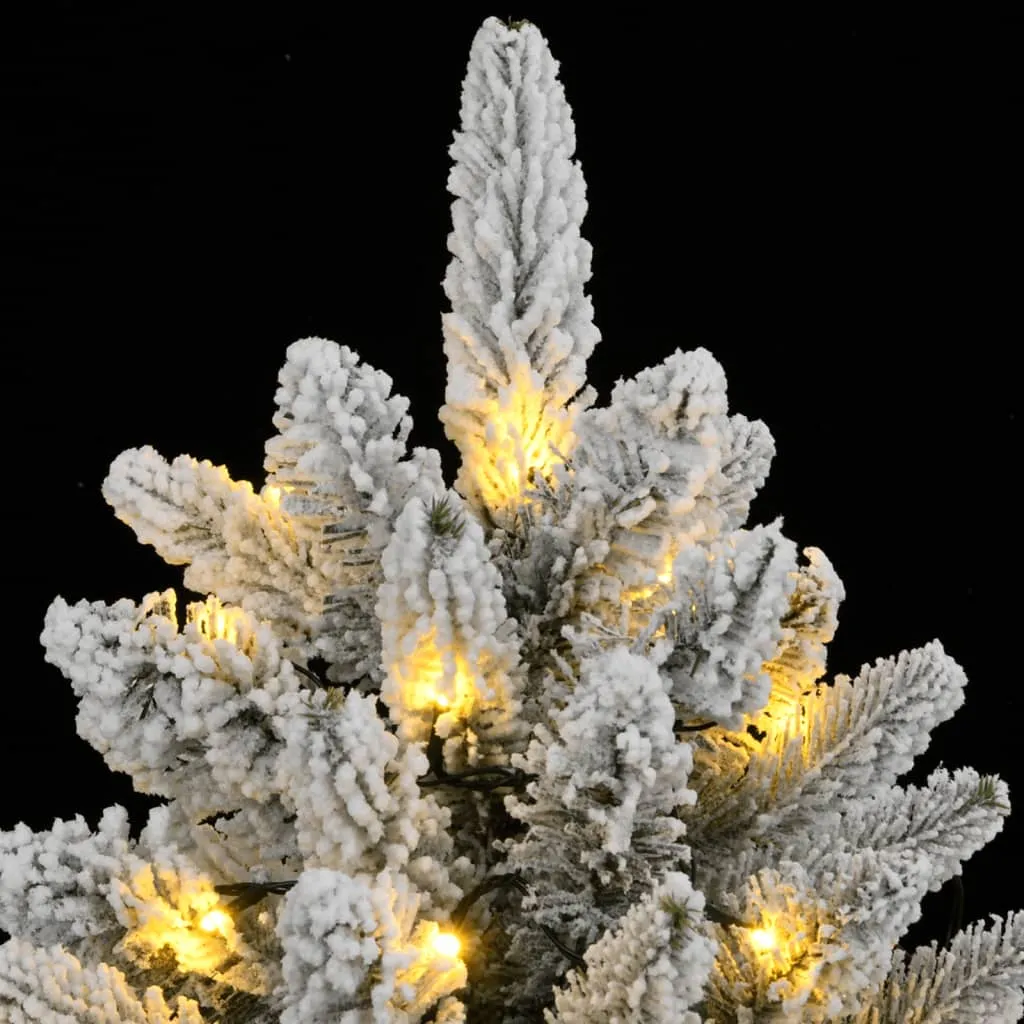 vidaXL Artificial Christmas Tree 300 LEDs and Flocked Snow 180 cm