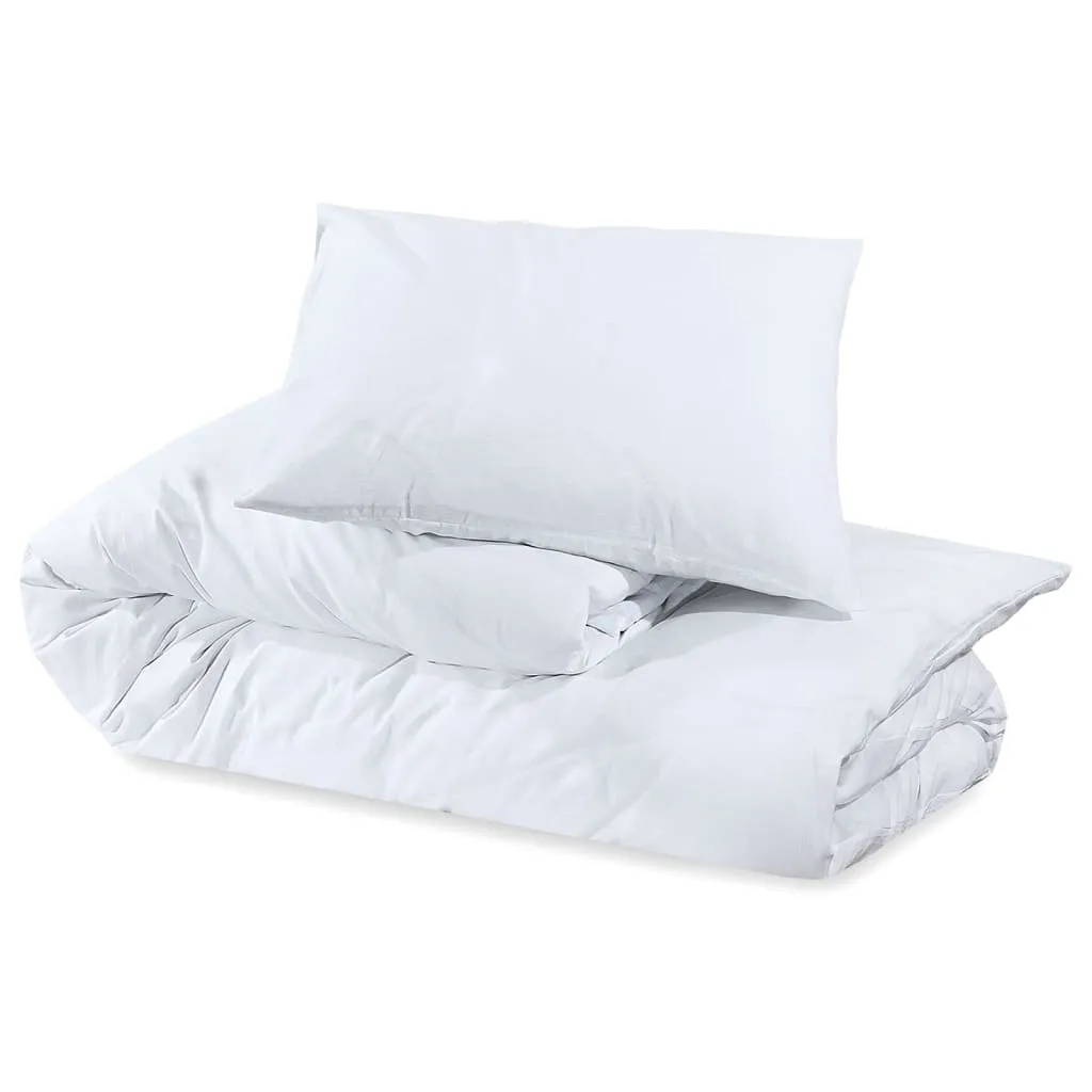 vidaXL Duvet Cover Set White 220x240 cm Light-weight Microfiber