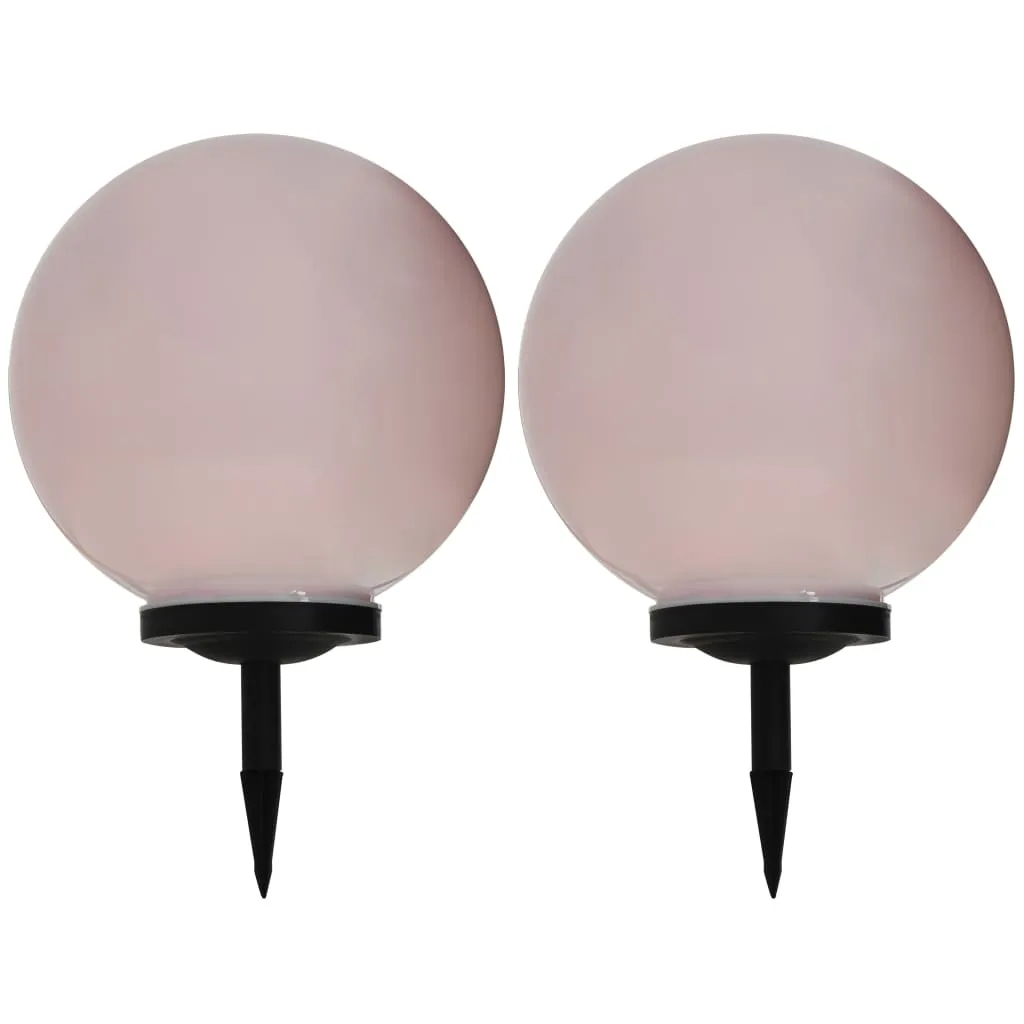 vidaXL Outdoor Solar Lamps 2 pcs LED Spherical 40 cm RGB