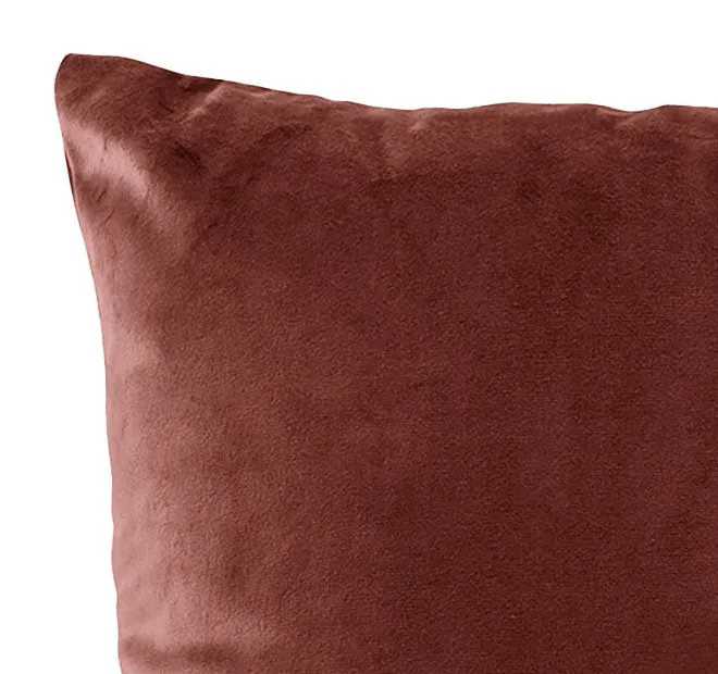 Vivid Coordinates Velvet European Pillowcase Terracotta