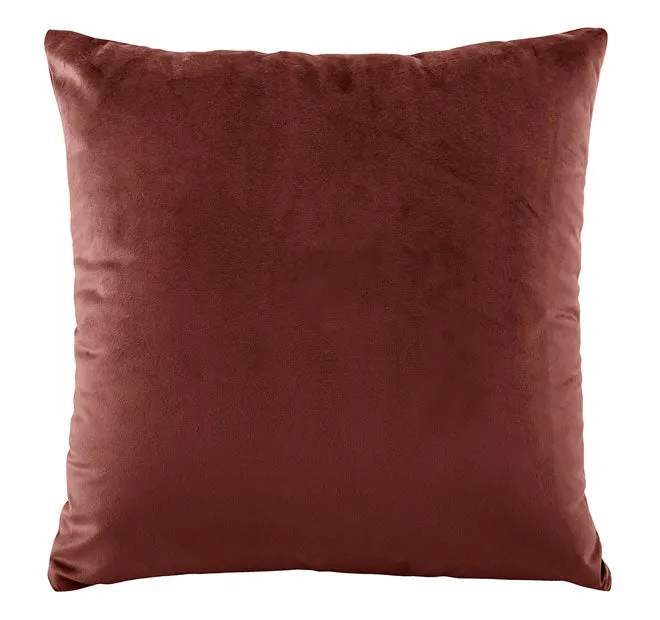 Vivid Coordinates Velvet European Pillowcase Terracotta