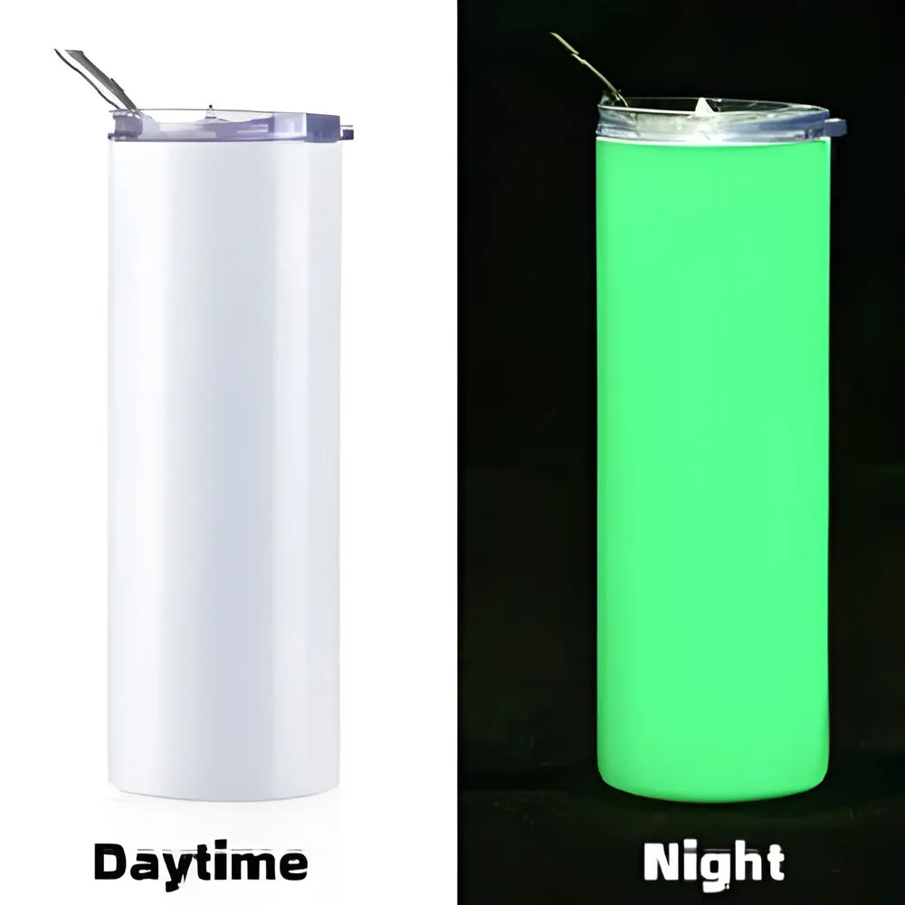 Water Bottles - GLOW IN DARK - 600ml - GREEN - Stainless Steel