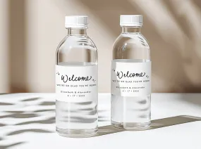 Wedding Welcome Water Bottle Labels