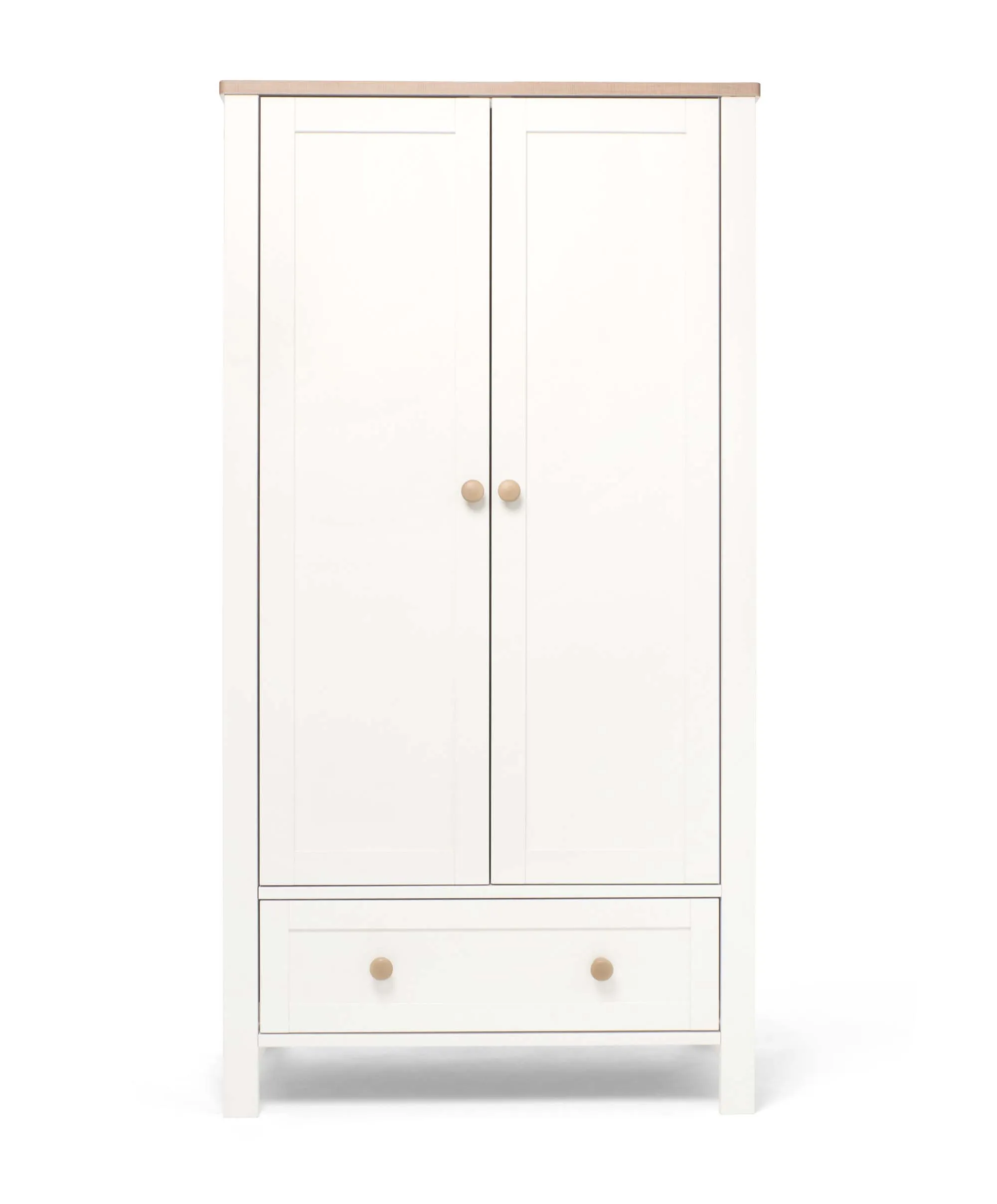 Wedmore 3 Piece Cotbed Range with Dresser Changer & Wardrobe - White/Natural