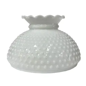 White Hobnail Lampshades, 10 inch