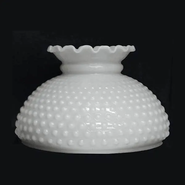 White Hobnail Lampshades, 10 inch